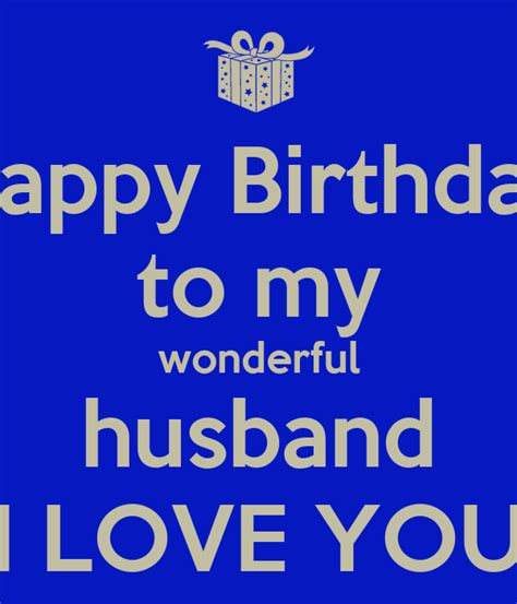 Happy Birthday To My Wonderful Husband I Love You Poster Jessica