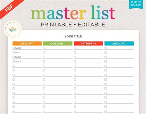 Free Printable To Do Checklist Template Paper Trail Design Printable