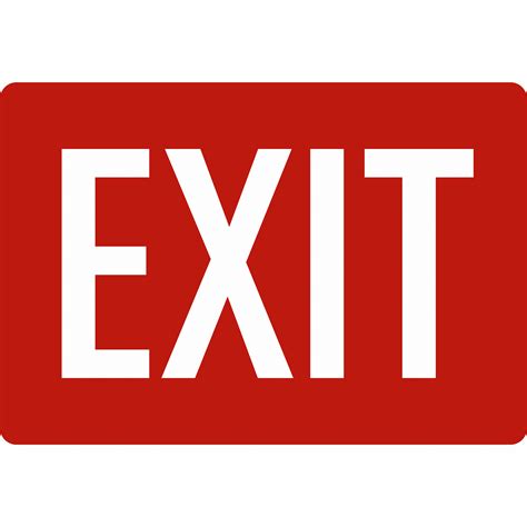 Door Emergency Exit Leave Out Red Sign Icon Download On Iconfinder