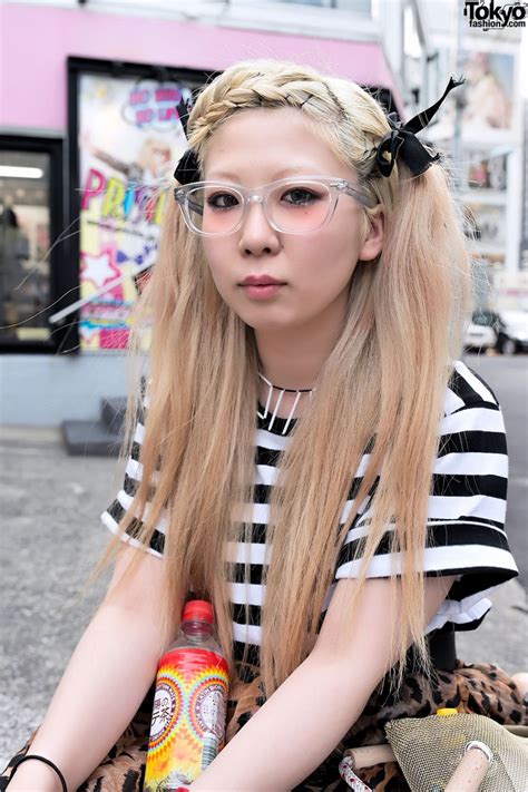 Japanese Designer W Blonde Hair And Glasses Tokyo Fashion