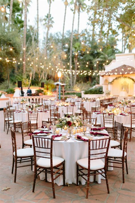 Romantic Burgundy Rancho Las Lomas Wedding Luxe Linen