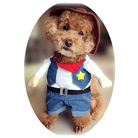 Nacoco Cowboy Dog Costume With Hat Dog Clothes Halloween