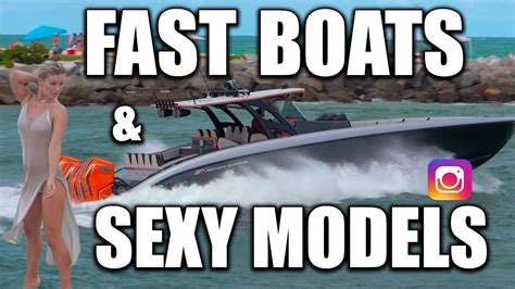 FAST BOATS SEXY MODELS AT HAULOVER INLET DRONEVIEWHD YouTube