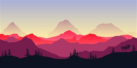 Mountains In The Fog Mountain Illustration Landscape Illustration