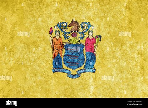 Metallic New Jersey State Flag New Jersey Flag Background Metallic