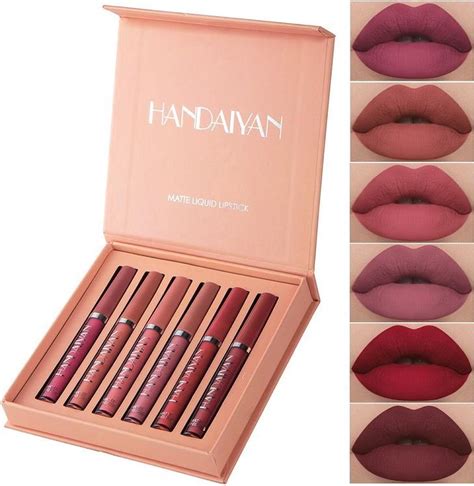 Handaiyan Lipstick Matte Set Van 6 Kleuren Lippenstift Langhoudend Make Up Bol