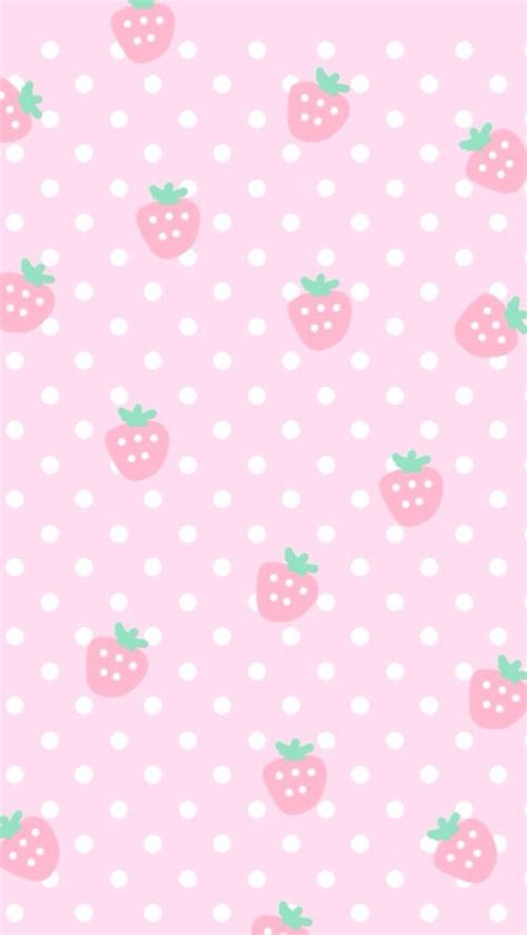 Pink Cute Strawberries Cocoppa Iphone Wallpaper Fondos