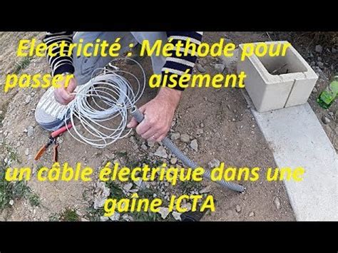 Bobine La Description Mosa Que Tirer Un Cable Electrique Dans Une Gaine