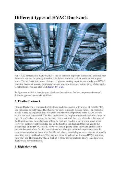 Ppt Different Types Of Hvac Ductwork Powerpoint Presentation Free