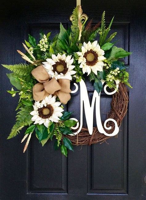 30 Pretty Summer Wreath Decor Ideas For Front Door Coodecor Summer