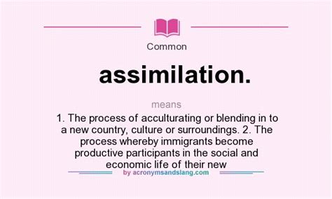 What Does Assimilation Mean Definition Of Assimilation