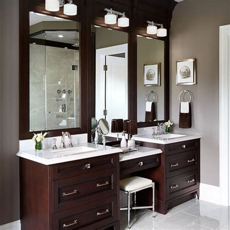 Cool Double Vanity With Makeup Area Ideas Property Peluang Bisnis Tips