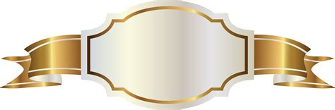 scroll banner png - Golden Banner With White Label - White Gold Ribbon Png | #22963 - Vippng