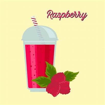 Smoothie Raspberry Vector Clip Cup Illustrations Fruit