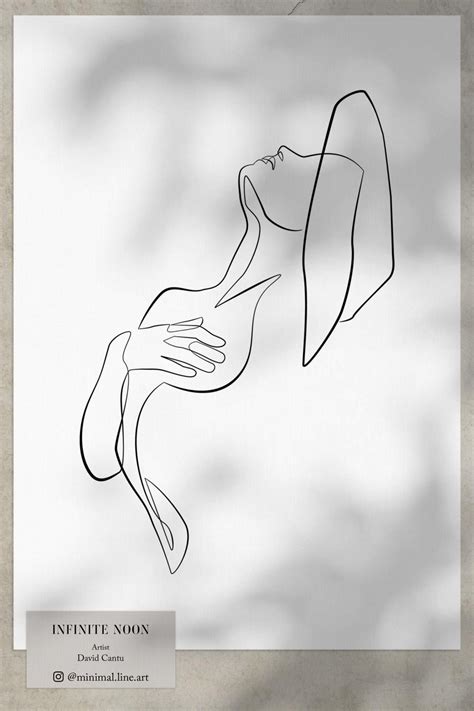 Line Drawing Of Female Body Sketch Line Art Print Minimalist Line