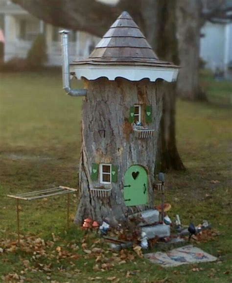 Tree Stump Fairy House Fairytastic Pinterest Trees