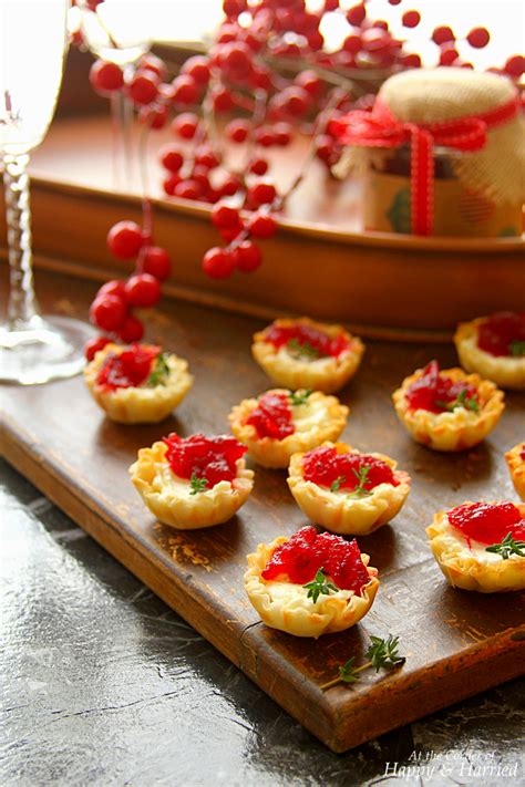 Cranberry And Cream Cheese Mini Phyllo Bites Christmas Party Appetizers