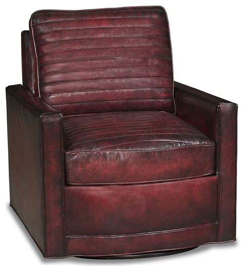 A swivel chair couldn't get more inviting than this. High style leather swivel accent chair