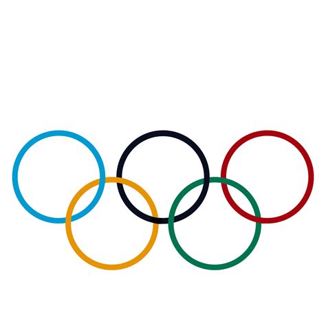 7 Different Colors Of Olympic Rings Isolated Clipart On Transparent