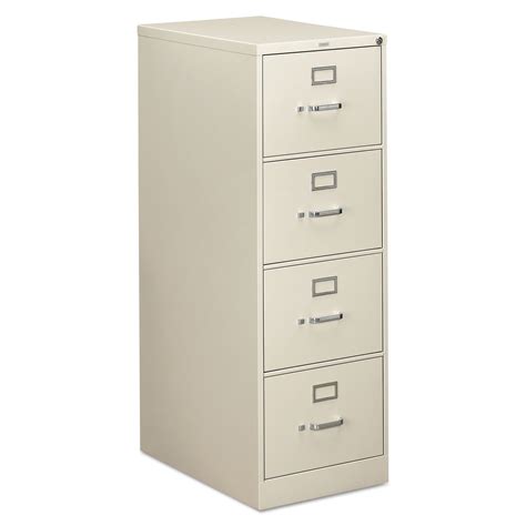 Vertical file features up to 10 nylon rollers for smooth quiet action. HON 310 Series 4-Drawer Vertical Metal File Cabinet, Legal ...
