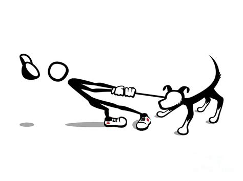 Stick Man Reluctant Dog Digital Art By Taro Istok