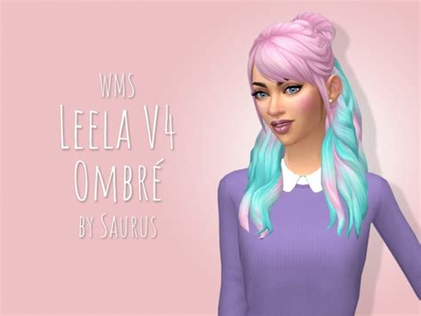 Mod The Sims Leela S Ombre Hair Recolour By Saurussims Sims 4 Hairs