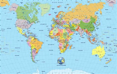 Free Large Printable World Map Pdf With Countries World Map With