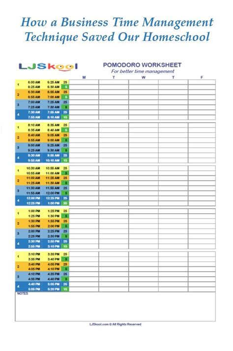 Worksheet will open in a new window. Punchy Time Management Printable | Russell Website