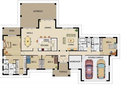 Planos De Casas Modernas De Dos Plantas Con 4 Habitaciones