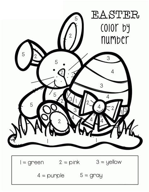Easter Color By Number Coloring Pages Free Printable Coloring Pages