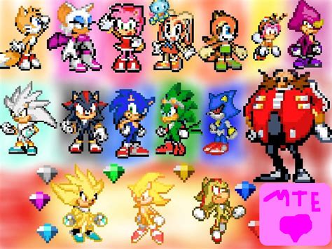 Sonic Character Pixel By Meylinthehedgehog On Deviantart