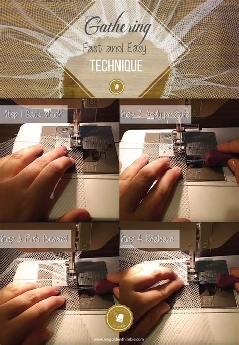 How To Gather Fabric The Fastest And Easiest Technique My Golden Thimble