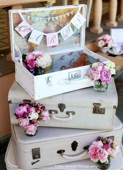 Vintage Suitcase Wishing Well Cards Area By Mackenzi Creations Wedding