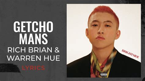 Rich Brian Warren Hue Getcho Mans Lyrics Youtube