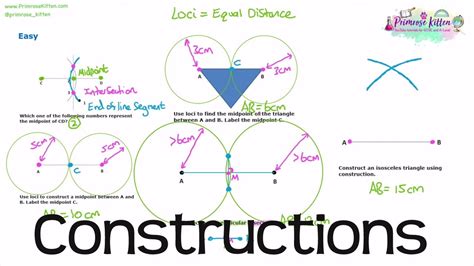 Constructions Revision For Maths Gcse And Igcse Youtube