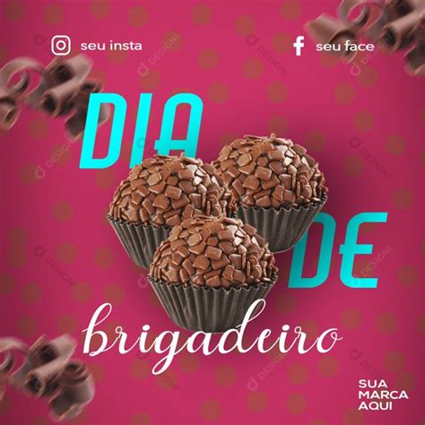 PSD Brigadeiro Social Media Chocolate Doce Editável Comida download
