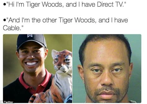 tiger woods mugshot gets the meme treatment daily mail online