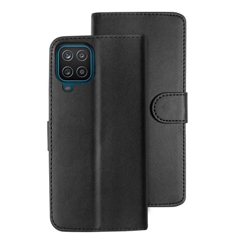 Sdtek Leather Wallet Flip Cover Case For Samsung Galaxy A12 Black Ebay