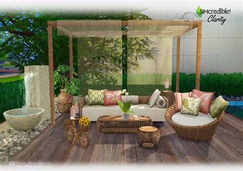 My Sims 4 Blog Clarity Outdoor Set By Simcredible Designs