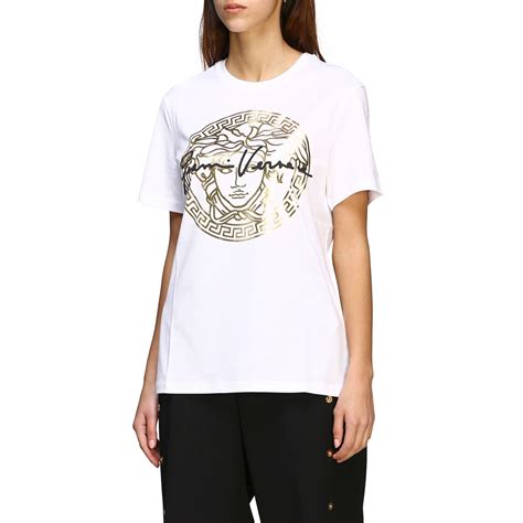 Versace Slim T Shirt With Medusa Print And Signature T Shirt Versace