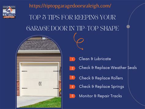 Top 5 Tips For Keeping Your Garage Door In Tip Top Shape Tip Top