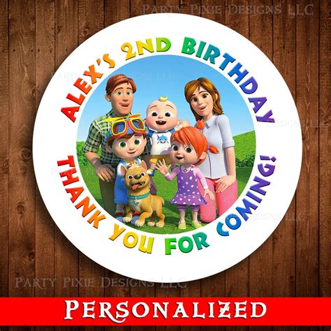 Printable Cocomelon Digital Round Labels Coco Melon Birthday Etsy Ireland