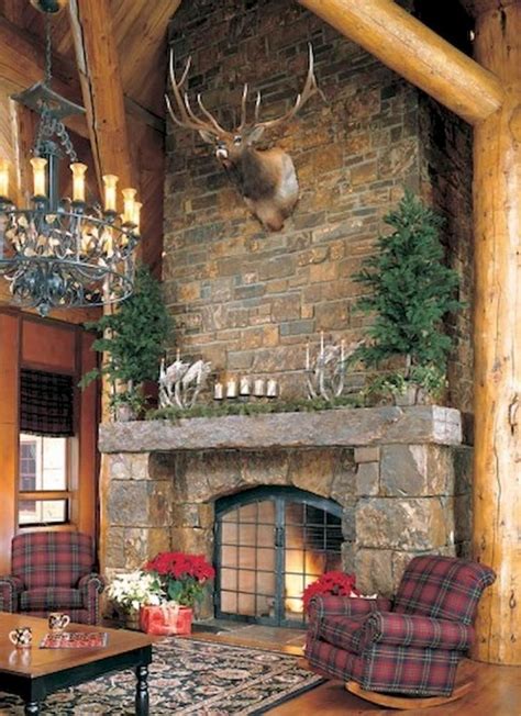 42 Stunning Rustic Fireplace Design Match With Farmhouse Style Home