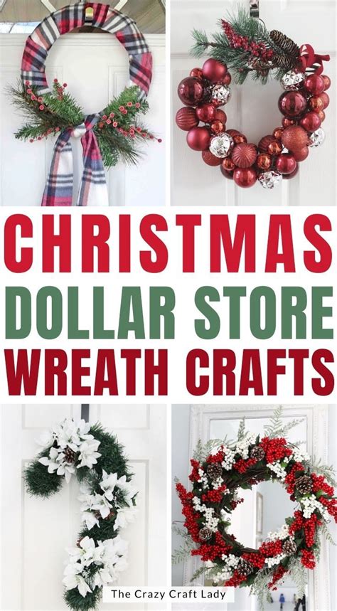 20 Gorgeous Dollar Store Christmas Wreaths The Crazy Craft Lady