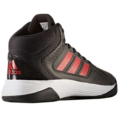 Adidas Mens Neo Cloudfoam Ilation Mid Basketball Shoes Blackscarlet