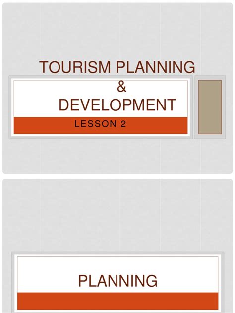 Tourism Planning And Development Lesson 2 Pdf Tourism Strategic Management
