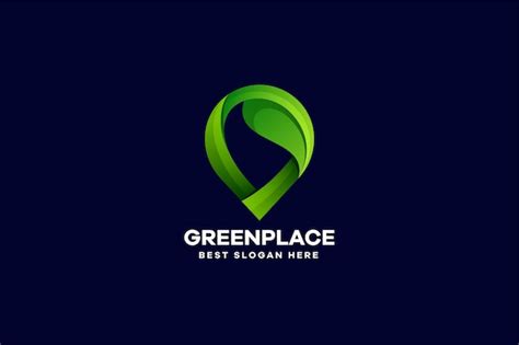Premium Vector Green Place Logo Gradient