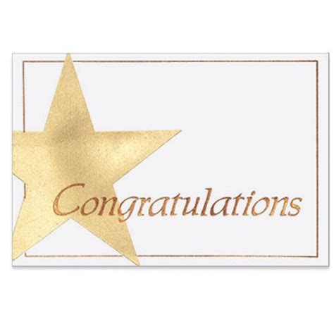 Gold Star Business Congratulations Card Congratulations Card