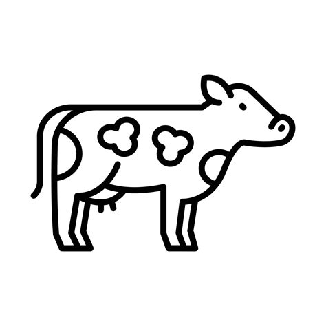 Cow Outline Icon Animal Vector 5163055 Vector Art At Vecteezy