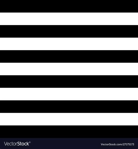 Pattern Black And White Horizontal Strips Vector Image